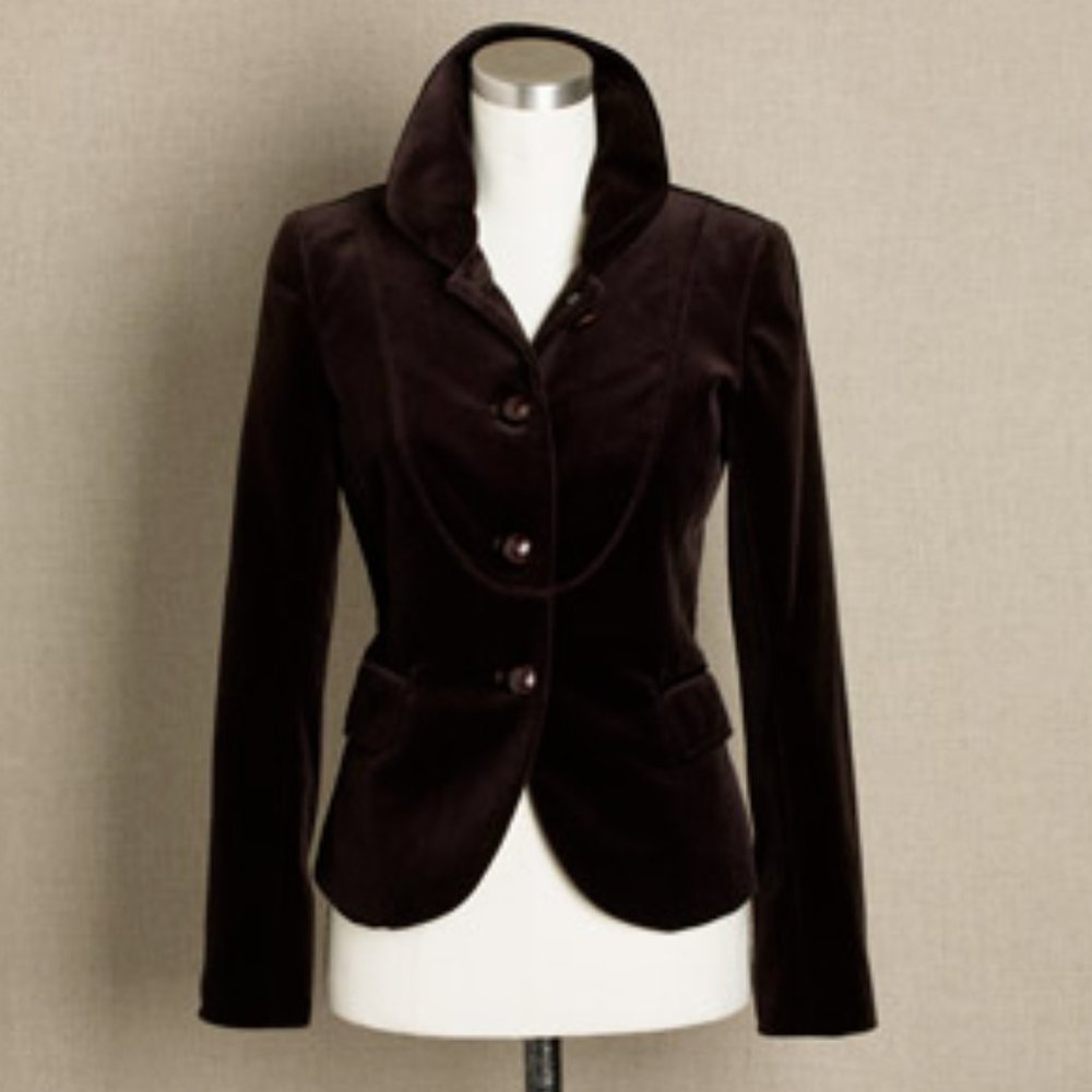 J.Crew Velvet Bella BlazerJacket - dark purple